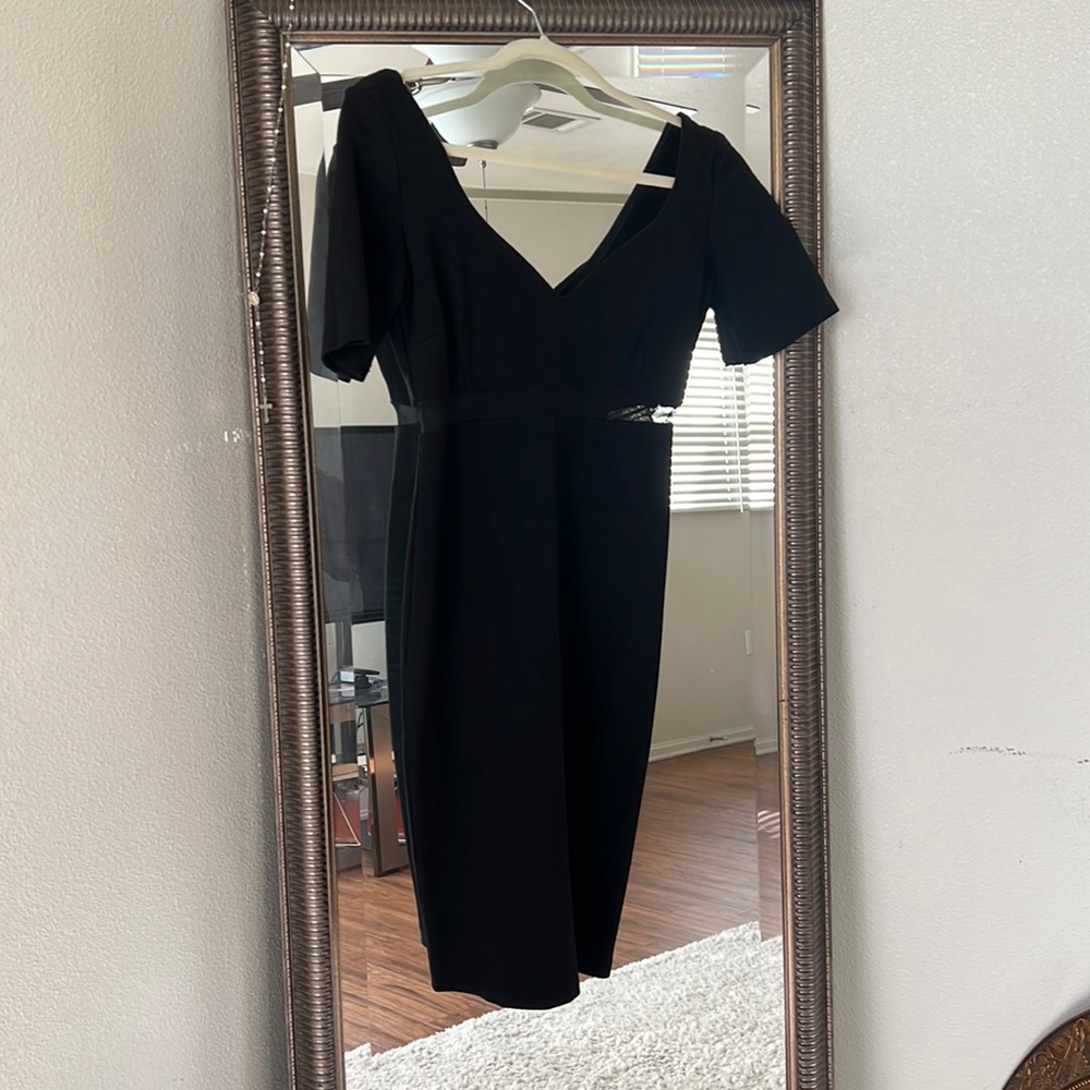 Body con fit black dress